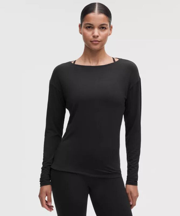 SilkyAppeal Hip-Length Long-Sleeve Shirt