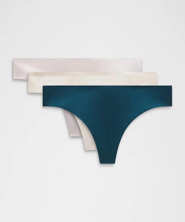 InvisiWear Mid-Rise Thong Underwear 3 Pack