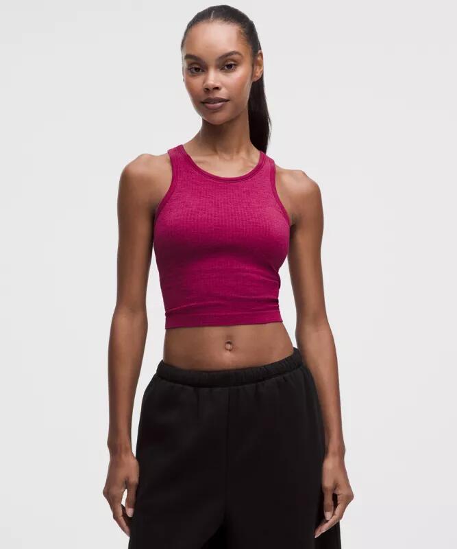 Ebb to Street Cropped Racerback Tank Top Light Support, B/C Cup