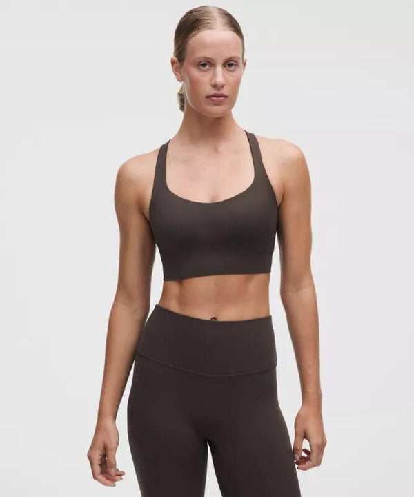 FlexyFlex Strappy Longline Yoga Bra Light Support, A–C Cups