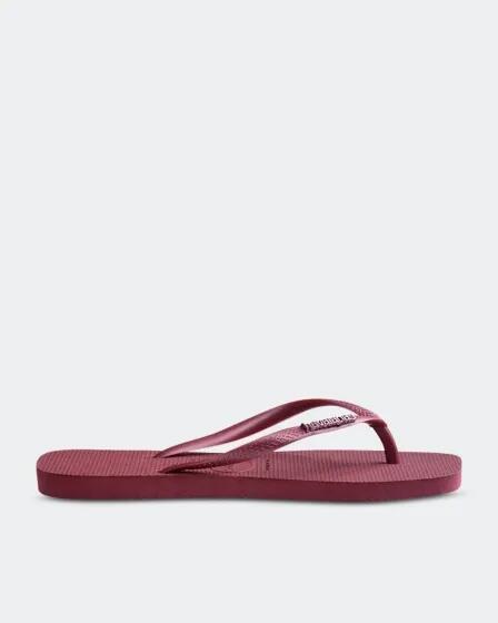 Havaianas Womens Slim Square Toe Thong Metallic Amaranth