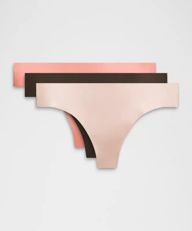 InvisiWear Mid-Rise Thong Underwear 3 Pack