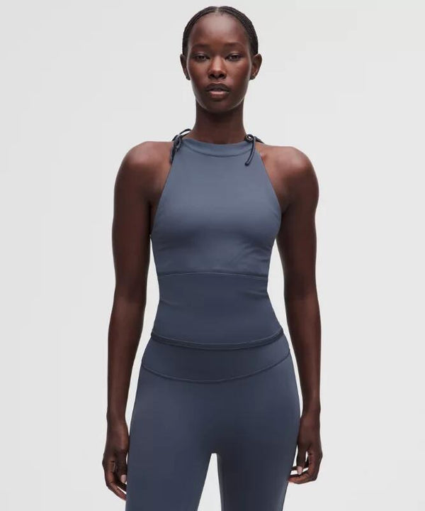 Nulu Satiny-Trim Tie Detail Tank Top Light Support, B/C Cup