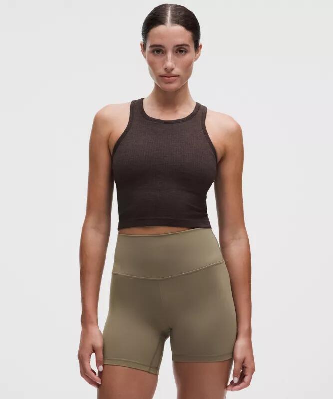 Ebb to Street Cropped Racerback Tank Top Light Support, B/C Cup