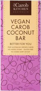 The Carob Kitchen Carob Bar Vegan Coconut 80g x 12