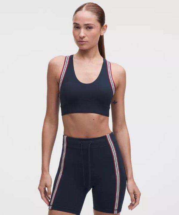 Groove Yoga Bra Light Support, B/C Cup Striped Trim