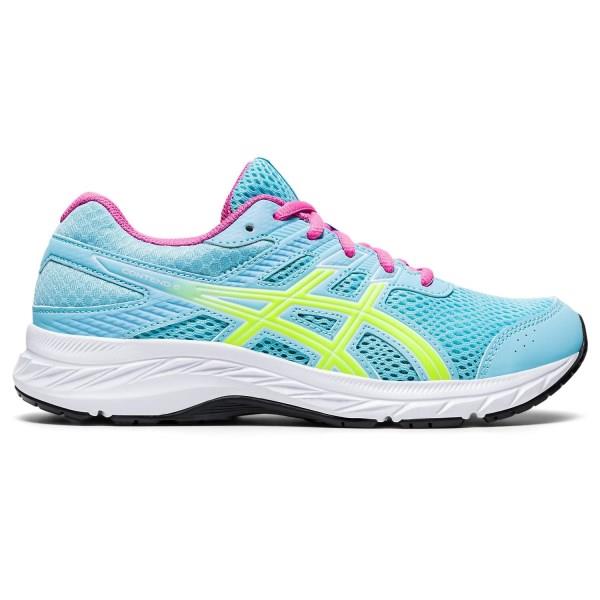 Asics Contend 6 GS - Kids Running Shoes - Ocean Decay/Safety Yellow