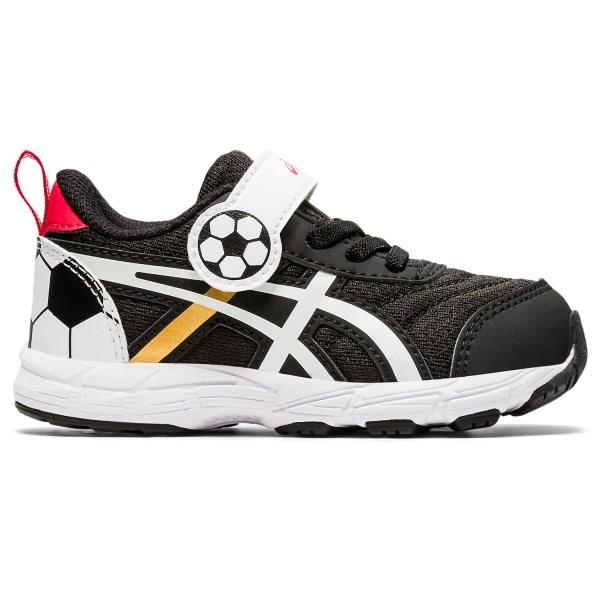Asics Contend 6 TS Soccer - Toddler Running Shoes - Black/Pure Gold/White