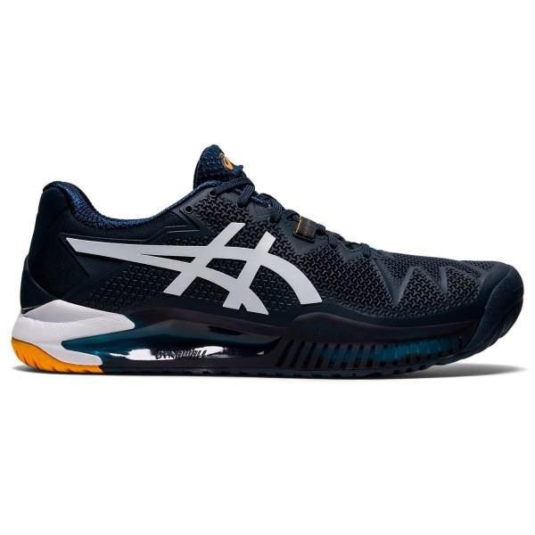 Asics Gel Resolution 8 - Mens Tennis Shoes - French Blue/White