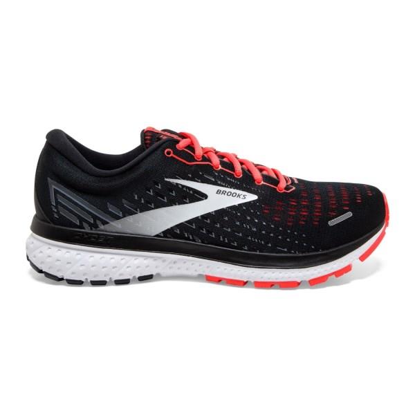 Brooks Ghost 13 - Womens Running Shoes - Black/Ebony/Coral