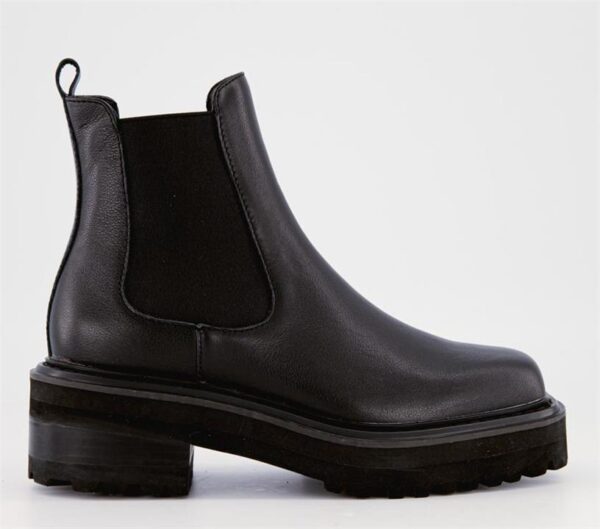 ITNO Womens Luna Chelsea Boot Black Leather