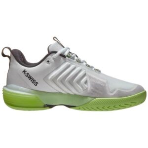 K-Swiss Ultrashot 3 Mens Tennis Shoes - White/Soft Neon Green/Blue Graphite