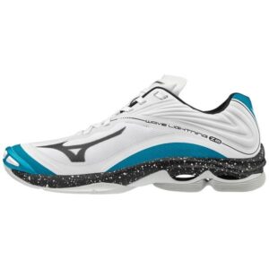 Mizuno Wave Lightning Z6 - Mens Indoor Court Shoes - White/Black/Enamel Blue