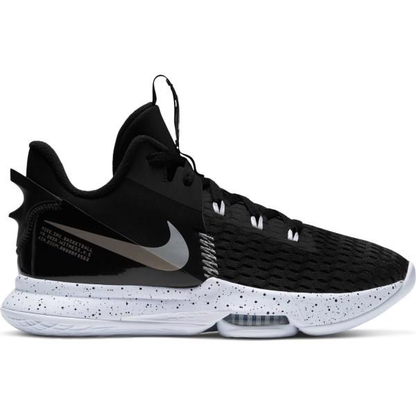 Nike Lebron Witness V - Mens Basketball Shoes - Black/Metallic Silver/White