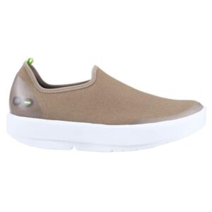 OOFOS OOmg Eezee Canvas - Womens Sneakers - Taupe/White