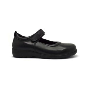 Sfida Ava 2 - Junior Girls Leather School Shoes - Black