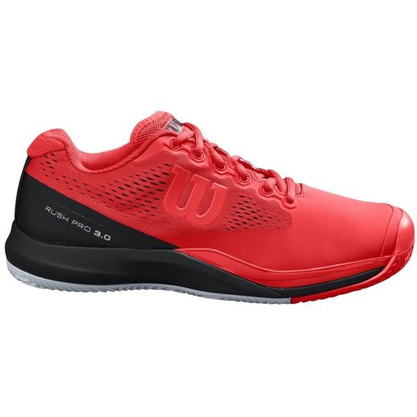 Wilson Rush Pro 3.0 CC Mens Tennis Shoes - Infrared/Black