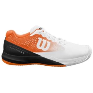 Wilson Rush Pro 3.0 CC Paris Edition Mens Tennis Shoes - White/Shocking Orange/Black