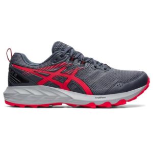 Asics Gel Sonoma 6 - Mens Trail Running Shoes - Carrier Grey/Electric Red
