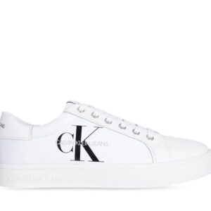 Calvin Klein Calvin Klein Mens Lace Up Cupsole Sneaker Bright White