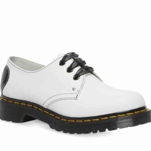Dr Martens Dr Martens 1461 Hearts Smooth White Smooth & Black Patent Lamper