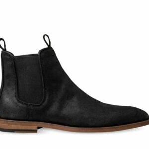 ITNO ITNO Mens Charles Chelsea Boot Black Oil Suede