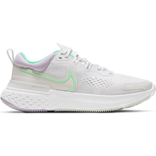 Nike React Miler 2 - Womens Running Shoes - Platinum Tint/Green Glow