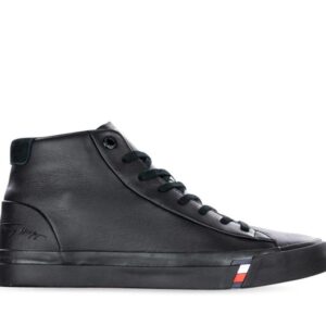 Tommy Hilfiger Tommy Hilfiger Mens Corporate Leather Sneaker High Black