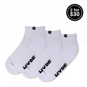 Hype DC Hype DC ANKLE SOCK 3 PACK WHITE (3.5-6)