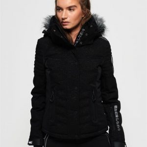 Superdry Snow Luxe Snow Puffer Black Frost