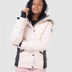 Superdry Snow Snow Luxe Puffer Pink Camo