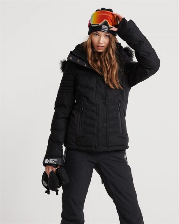 Superdry Snow Luxe Snow Puffer Onyx Black Frost