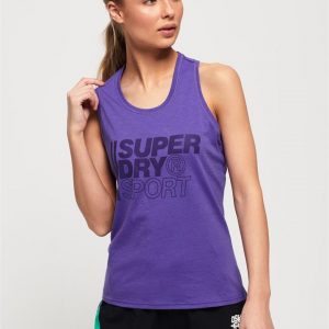 Superdry Sport Core Sport Graphic Vest.. Purple Vibe