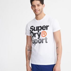 Superdry Sport Core Sport Graphic Tee. Optic