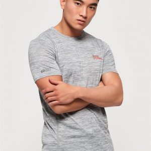 Superdry Sport Active Training S/S Tee Vapour Grey Space Dye
