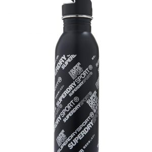 Superdry Sport Sports Stainless Steel Bottle Black Diagonal Aop