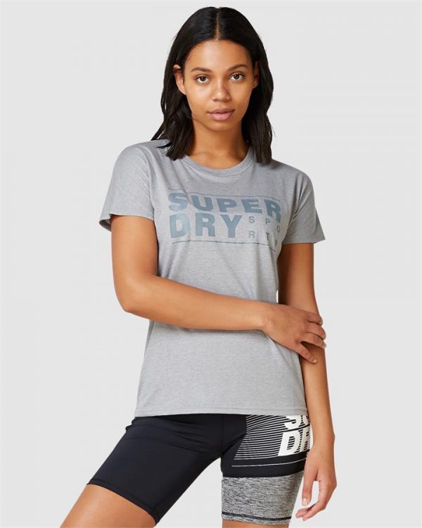 Superdry Sport Core Sport Graphic Tee... Grey Marle