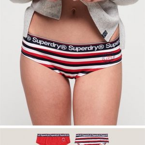 Superdry Nyc Sport Boxer Double Pack Navy Red Stripe Nautical Red