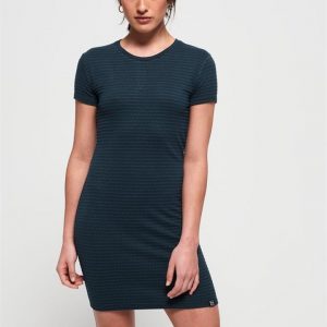 Superdry Evie Textured Tee Dress Boutique Teal