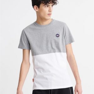 Superdry Collective Colour Block Tee Grey Marle