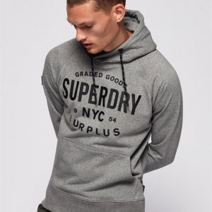 Superdry Surplus Goods Graphic Hood Speckle Grit