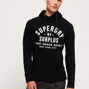 Superdry Surplus Goods Graphic Hood Jet Black