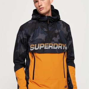 Superdry Core Overhead Cagoule Nvy Disruptve Camo/Brght Ornge