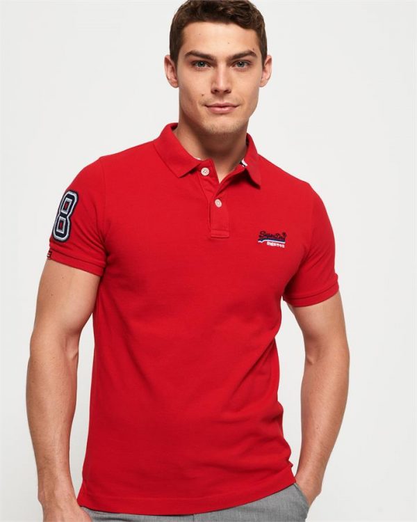 Superdry Classic Pique S/S Polo Red