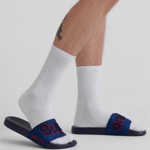 Superdry Classic Embroidered Poolslide Navy Grit