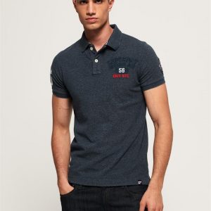 Superdry Superstate Shadow Polo Creek Navy Grindle
