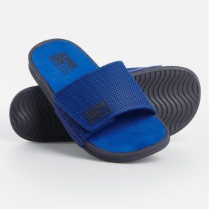 Superdry Premium Crewe Velcro Slide True Blue