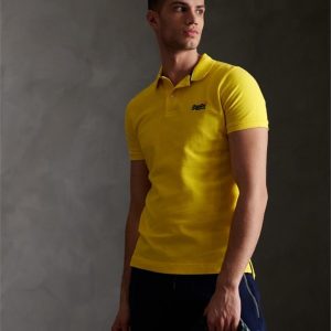 Superdry Classic Pique S/S Polo Bright Yellow Twist