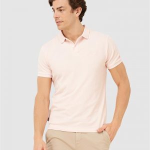 Superdry Classic Micro Lite Pique Polo Tropez Pink