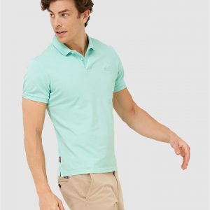 Superdry Classic Micro Lite Pique Polo Pool Blue